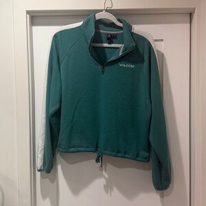 Volcom Teal Quarter-Zip Sweatshirt